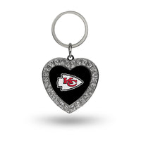 Wholesale Chiefs Rhinestone Heart Keychain