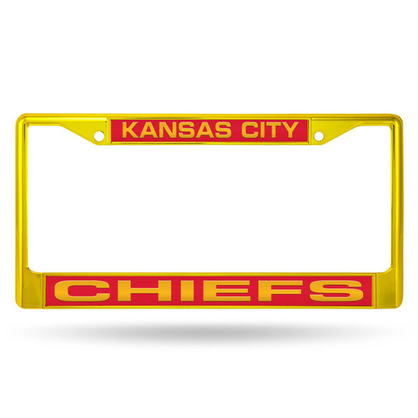 Wholesale Chiefs Yellow Laser Colored Chrome Frame