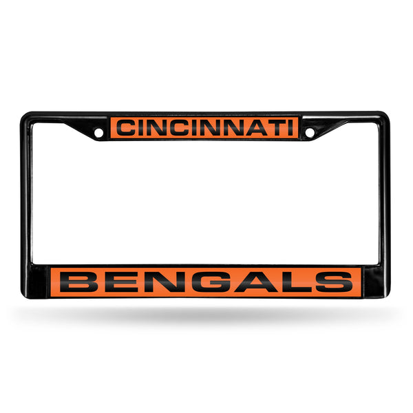 Wholesale Cincinnati Bengals Black Laser Chrome 12 x 6 License Plate Frame