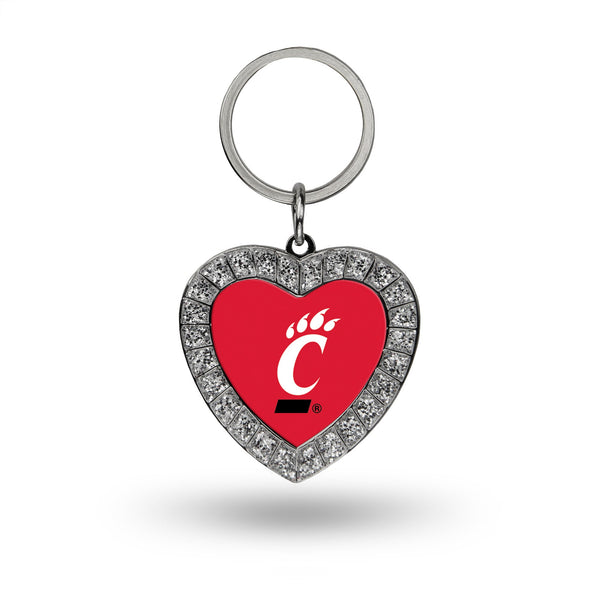 Wholesale Cincinnati Rhinestone Heart Key Chain