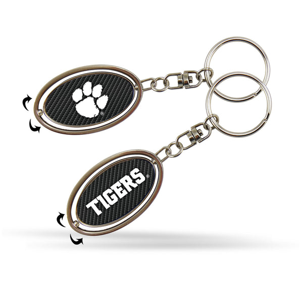 Wholesale Clemson - Carbon Fiber Design - Spinner Keychain