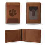 Wholesale Clemson Premium Leather Front Pocket Wallet