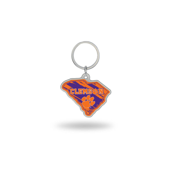 Wholesale Clemson - South Carolina State Shaped Keychain