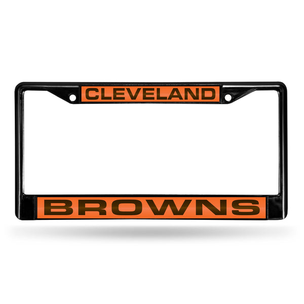 Wholesale Cleveland Browns Black Laser Chrome 12 x 6 License Plate Frame