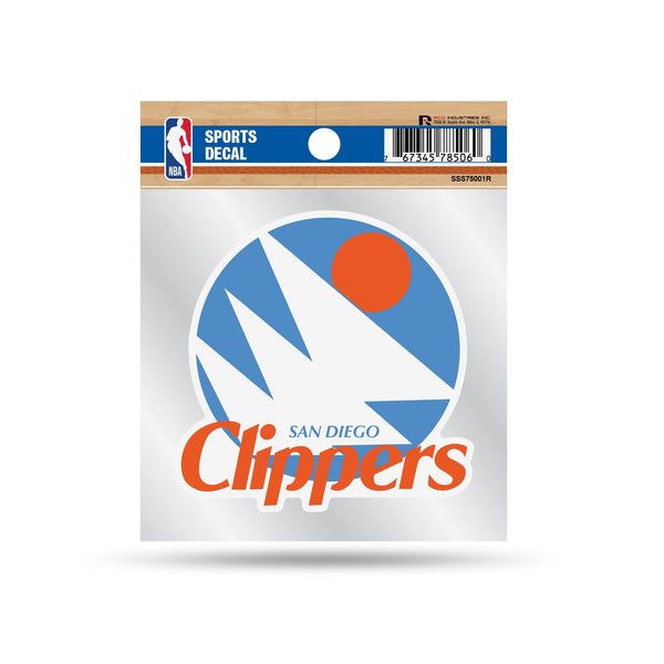 Wholesale Clippers Clear Backer Decal W/ Retro Logo (4"X4")