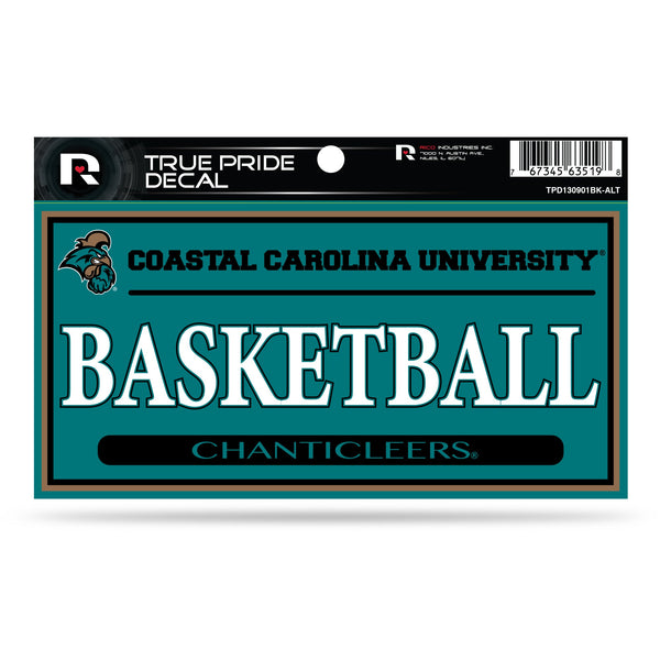 Wholesale Coastal Carolina 3" X 6" True Pride Decal - Basketball (Alternate)