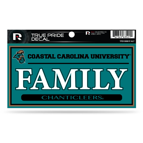 Wholesale Coastal Carolina 3" X 6" True Pride Decal - Family (Alternate)