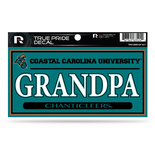 Wholesale Coastal Carolina 3" X 6" True Pride Decal - Grandpa (Alternate)