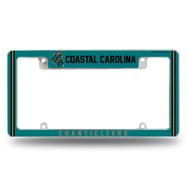 Wholesale Coastal Carolina Alternate Design All Over Chrome Frame - Top Oriented