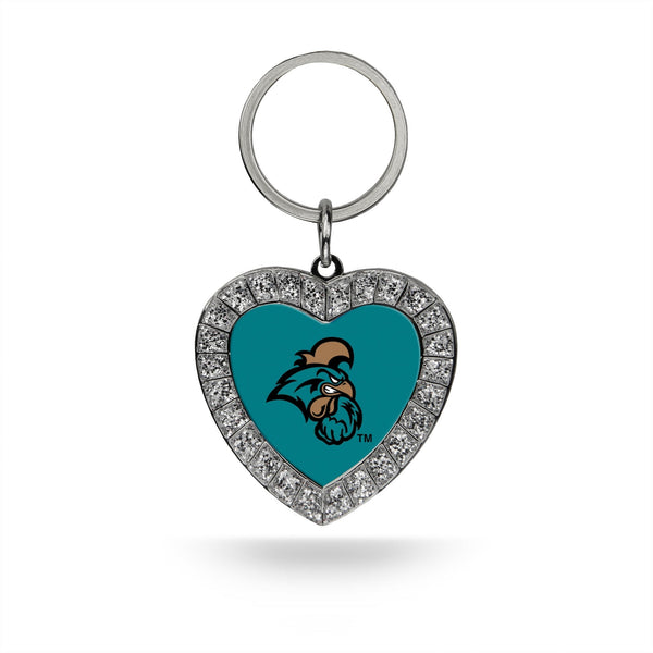 Wholesale Coastal Carolina Rhinestone Heart Keychain