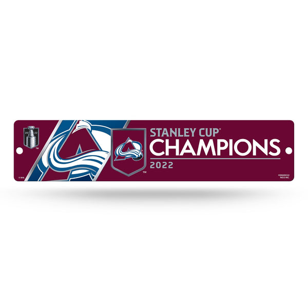 Wholesale Colorado Avalanche 2022 Stanley Cup Champions Plastic Street Sign