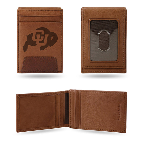 Wholesale Colorado Buffaloes Premium Leather Front Pocket Wallet