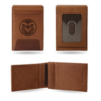 Wholesale Colorado State Rams Premium Leather Front Pocket Wallet