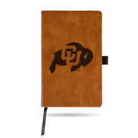 Wholesale Colorado University Laser Engraved Brown Notepad With Elastic Band - Generic