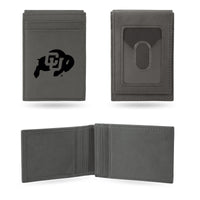 Wholesale Colorado University Laser Engraved Front Pocket Wallet - Gray