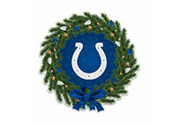 Wholesale Colts Holiday Wreath Shape Cut Pennant