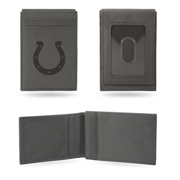 Wholesale Colts Laser Engraved Gray Front Pocket Wallet