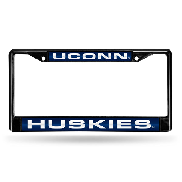 Wholesale Connecticut Huskies Black Laser Chrome 12 x 6 License Plate Frame