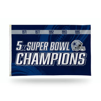 Wholesale Cowboys 5 Time Super Bowl Champs Banner Flag