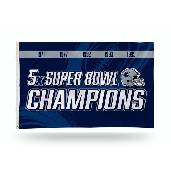 Wholesale Cowboys 5 Time Super Bowl Champs Banner Flag