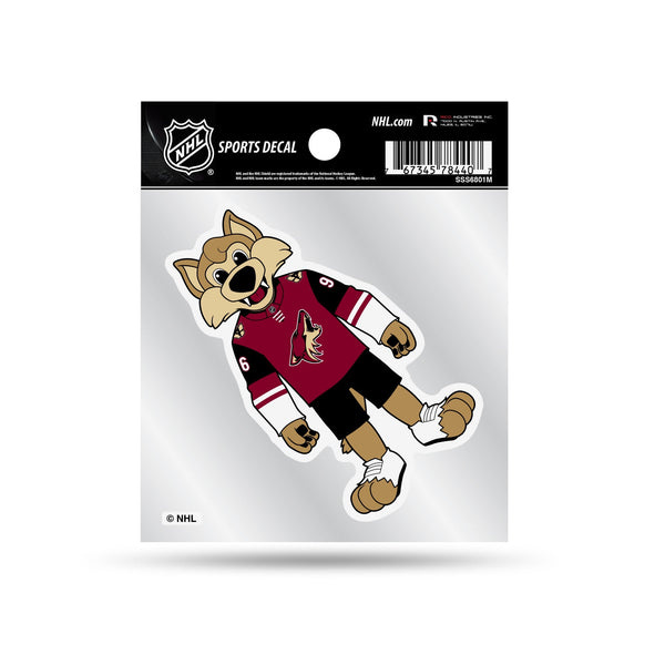 Wholesale Coyotes Clear Backer Decal W/ Mascot Logo (4"X4")