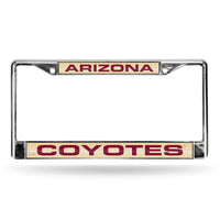 Wholesale Coyotes Laser Chrome Frame - Gold Background With Maroon Letters
