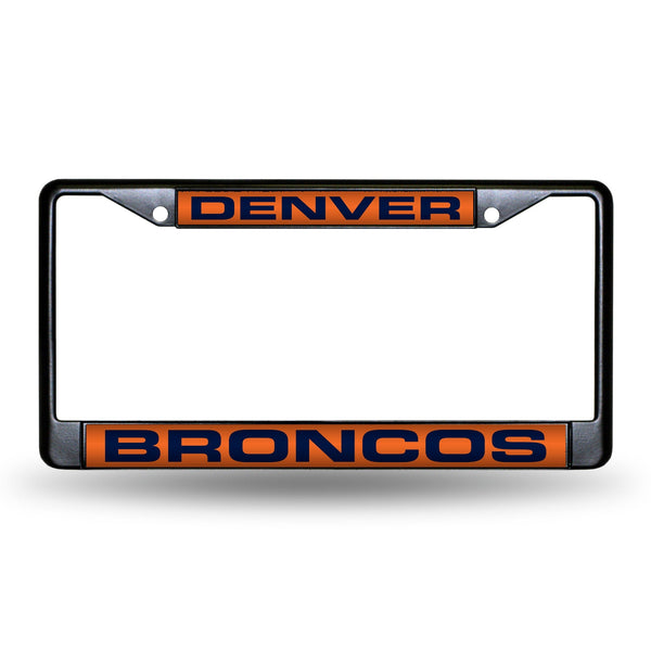 Wholesale Denver Broncos Black Laser Chrome 12 x 6 License Plate Frame