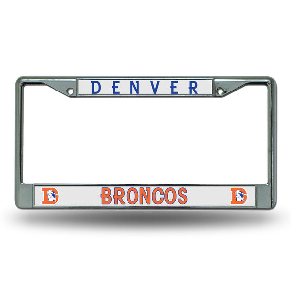 Wholesale Denver Broncos Retro D Logo Chrome Frame