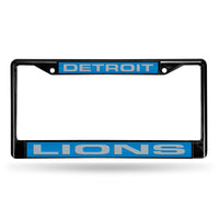 Wholesale Detroit Lions Black Laser Chrome 12 x 6 License Plate Frame