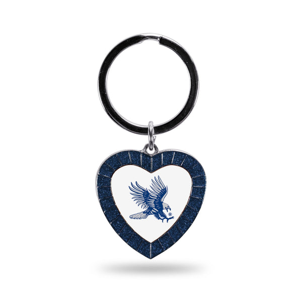 Wholesale Dickinson State Navy Rhinestone Heart Keychain