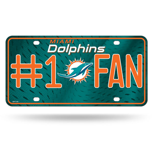 Wholesale Dolphins #1 Fan Primary Logo Metal Tag