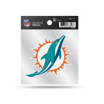 Wholesale Dolphins Clear Backer Decal W/ Primary Logo (4"X4")