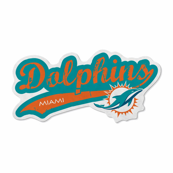 Wholesale Dolphins Shape Cut Logo With Header Card - Distressed Design