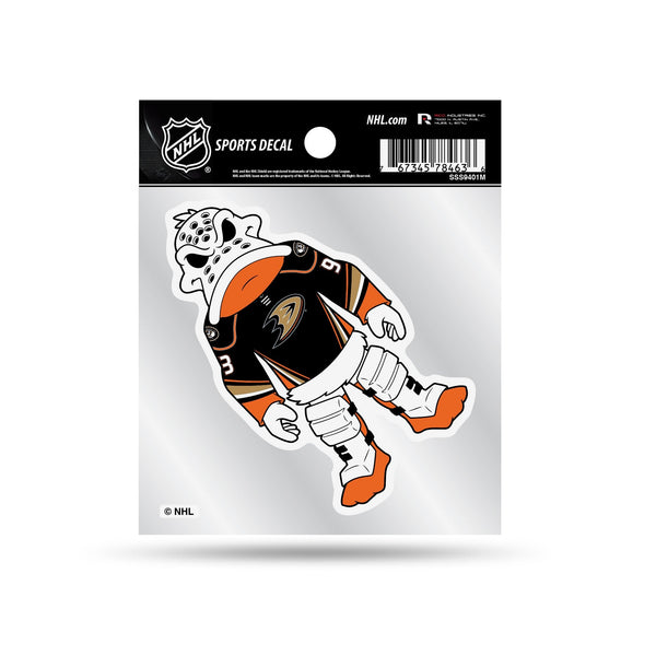 Wholesale Ducks Clear Backer Decal W/ Mascot Logo (4"X4")