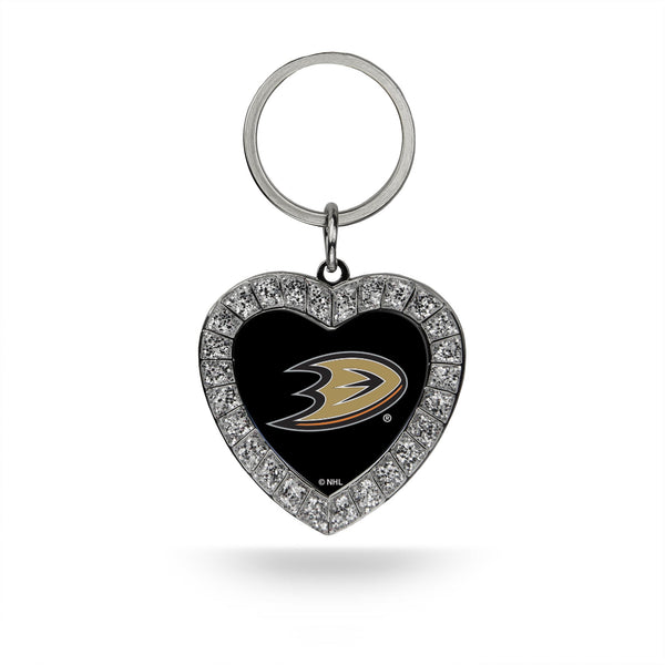 Wholesale Ducks Rhinestone Heart Keychain
