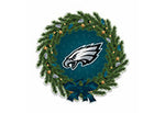 Wholesale Eagles Holiday Wreath Shape Cut Pennant