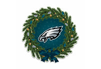 Wholesale Eagles Holiday Wreath Shape Cut Pennant