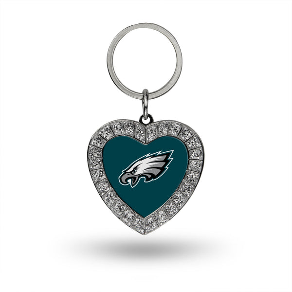 Wholesale Eagles Rhinestone Heart Keychain
