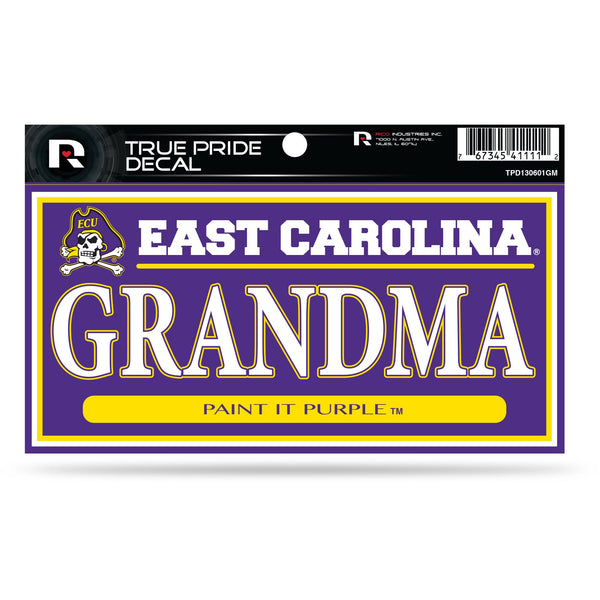 Wholesale East Carolina 3" X 6" True Pride Decal - Grandma