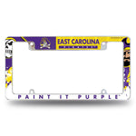 Wholesale East Carolina All Over Chrome Frame (Top Oriented)