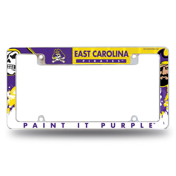 Wholesale East Carolina All Over Chrome Frame (Top Oriented)