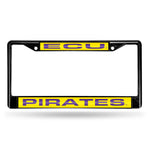 Wholesale East Carolina Pirates Black Laser Chrome 12 x 6 License Plate Frame