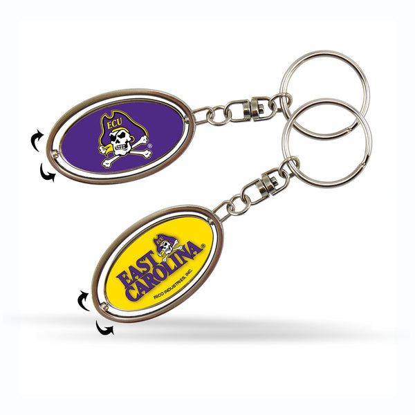 Wholesale East Carolina Spinner Keychain