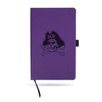 Wholesale East Carolina Team Color Laser Engraved Notepad W/ Elastic Band -¬†Purple