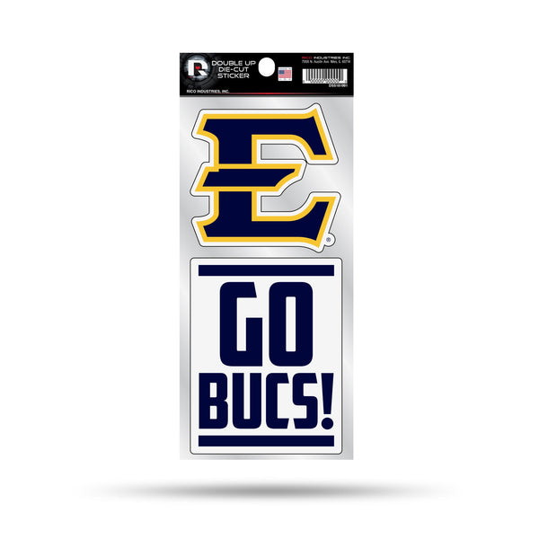 Wholesale East Tennessee State Double Up Die Cut Sticker