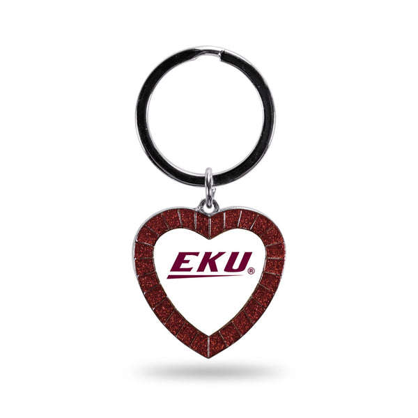 Wholesale Eastern Kentucky Maroon Rhinestone Heart Keychain