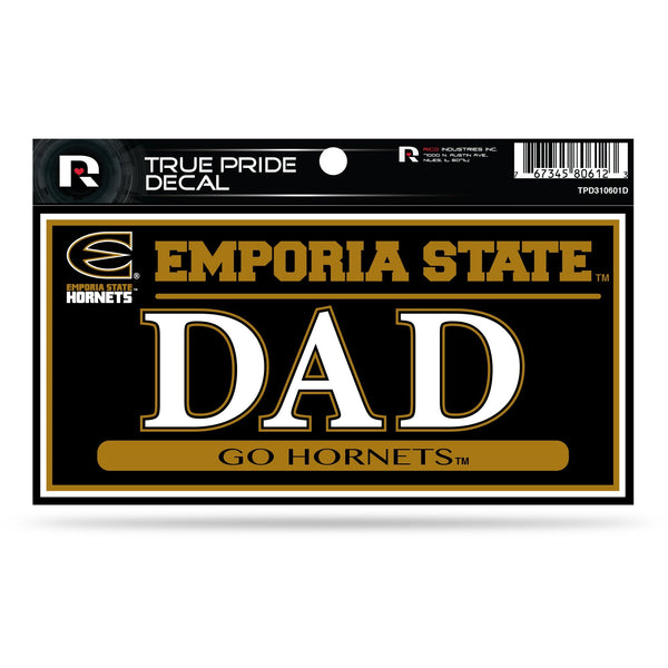 Wholesale Emporia State 3" X 6" True Pride Decal - Dad