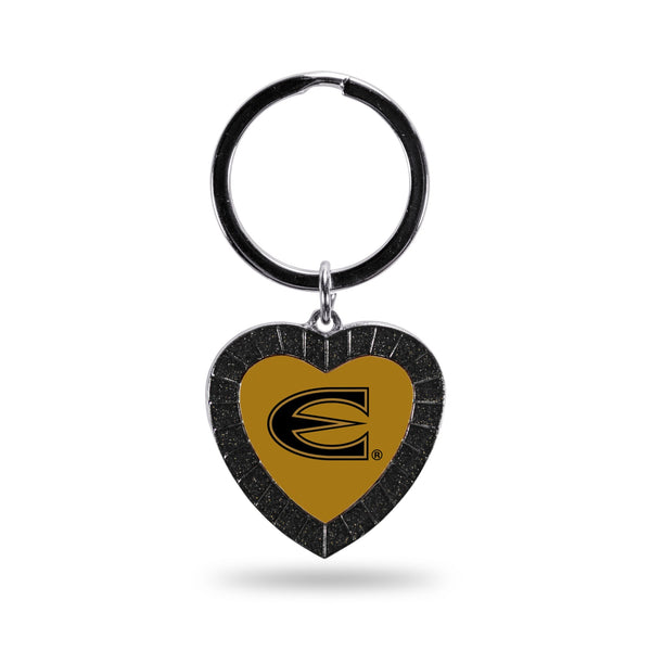 Wholesale Emporia State Black Rhinestone Heart Keychain