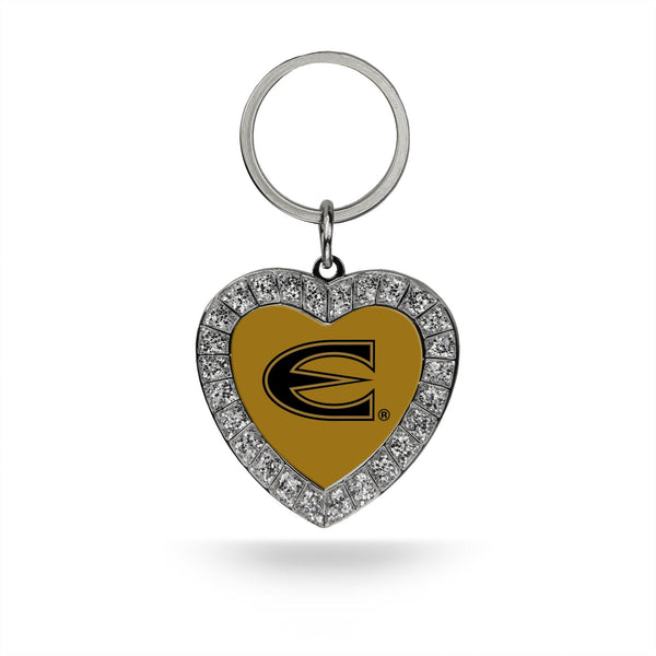 Wholesale Emporia State Rhinestone Heart Keychain