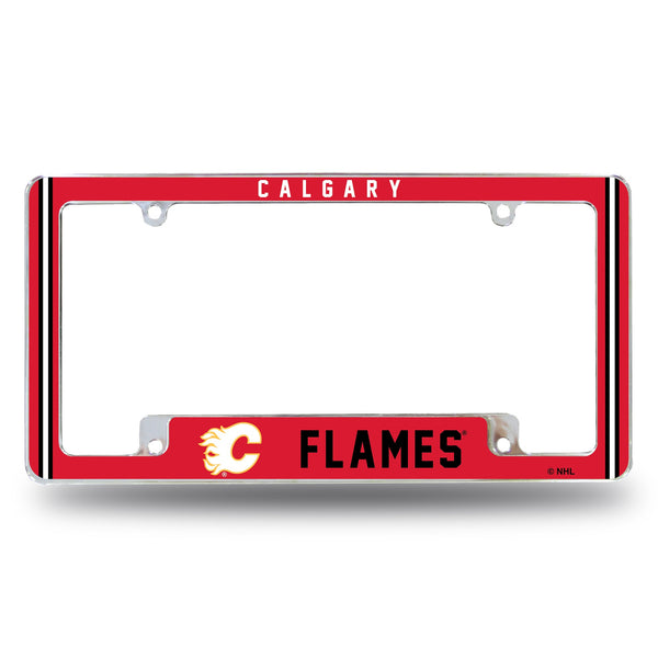 Wholesale Flames Alternate Design All Over Chrome Frame - Bottom Oriented